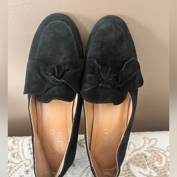 Franco Sarto Arthur Elegant Black Suede Loafers Size 7 - Picture 5 of 12